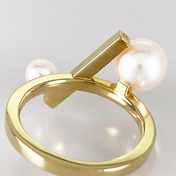 TASAKI Balance cross Yellow gold Pearl Ring - Picture 4 of 16